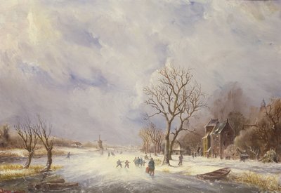 Winter Canal Scene by Jan Lynn